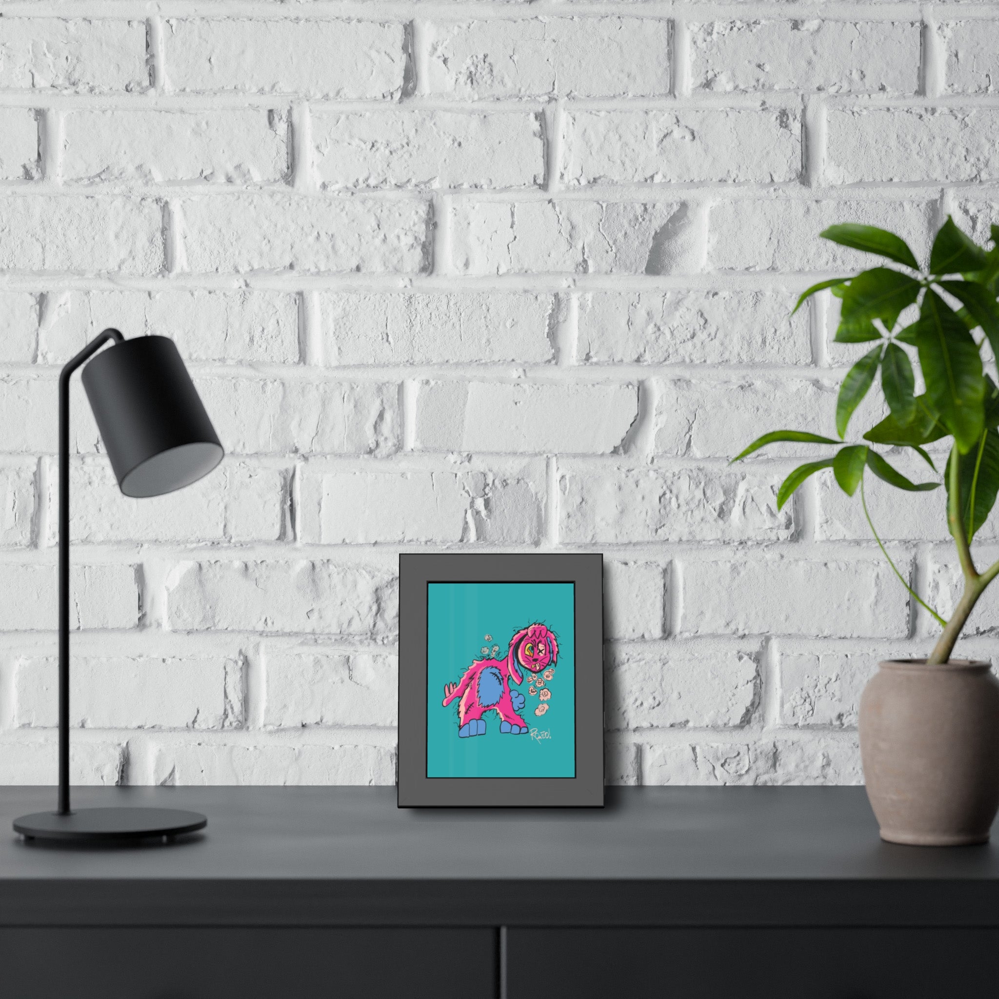 Copy of Zombie Stuffy Bunny Framed Poster — Cute Creepy Wall Art for Kids’ Rooms & Halloween Decor