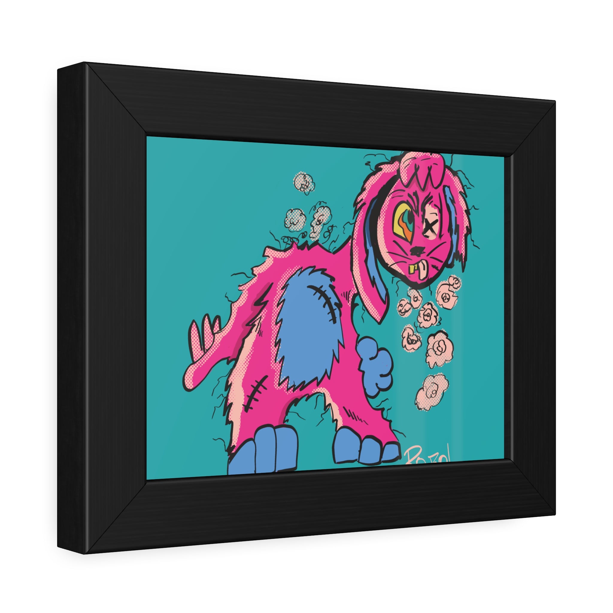 Copy of Zombie Stuffy Bunny Framed Poster — Cute Creepy Wall Art for Kids’ Rooms & Halloween Decor