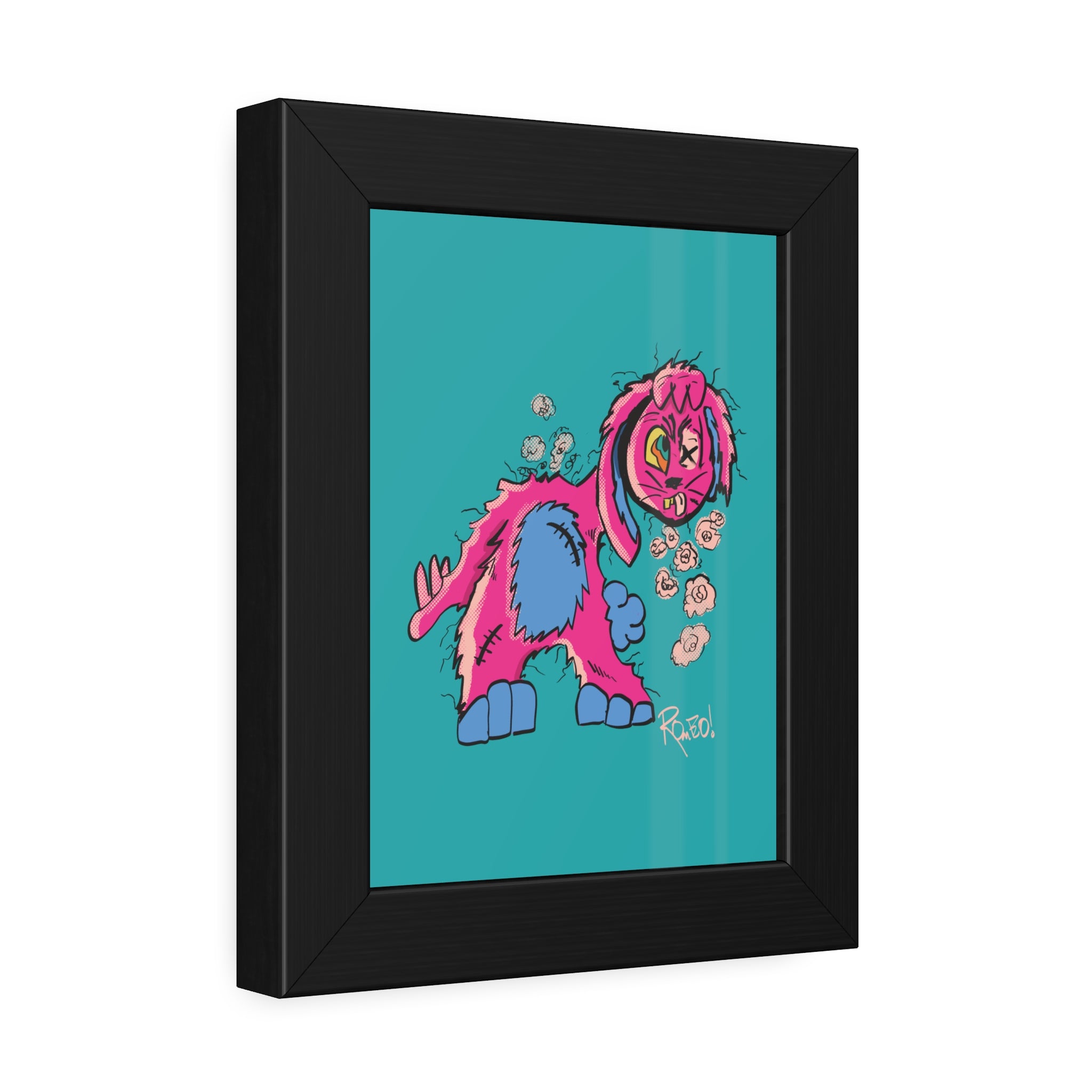 Copy of Zombie Stuffy Bunny Framed Poster — Cute Creepy Wall Art for Kids’ Rooms & Halloween Decor