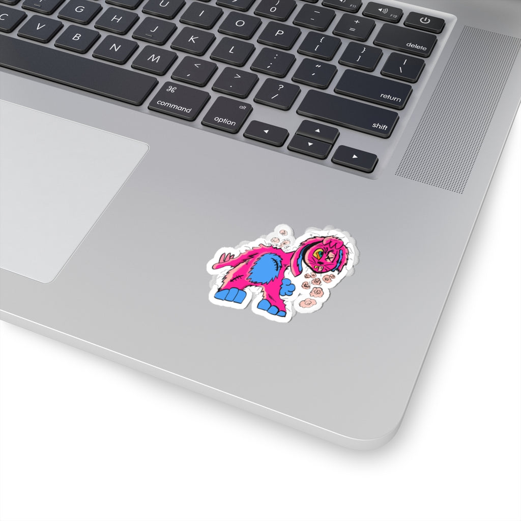 Zombie Stuffy Pink Punk Bunny Sticker — Cute Grunge Laptop Kiss-Cut Sticker
