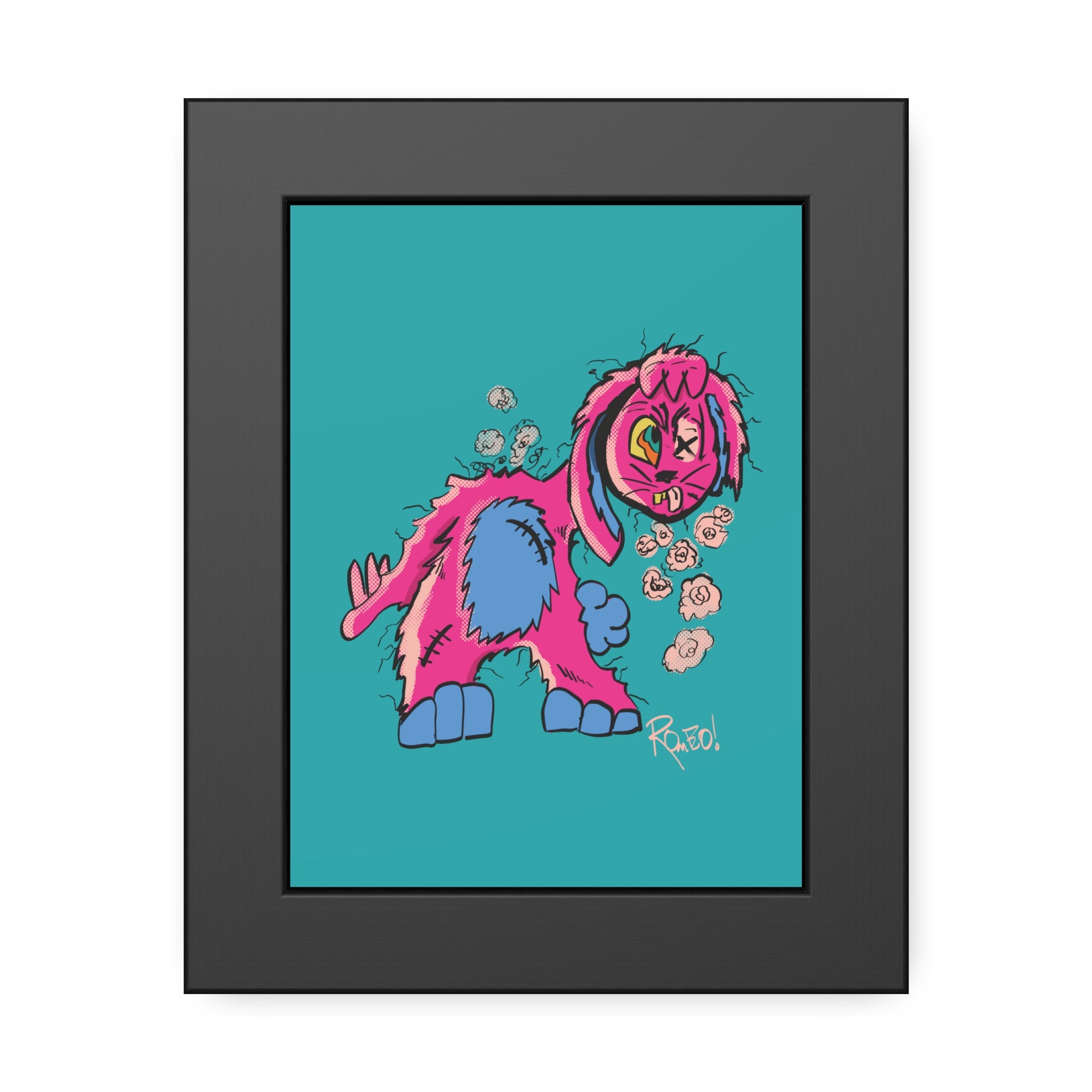 Copy of Zombie Stuffy Bunny Framed Poster — Cute Creepy Wall Art for Kids’ Rooms & Halloween Decor